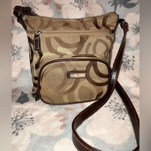 Minicci Brown and Tan Crossbody Bag Perfect Condition